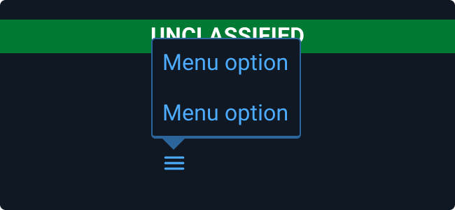 Don't: Cover vital screen elements like Classification Markings